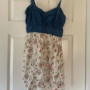 Rue21 Denim Top Floral Dress